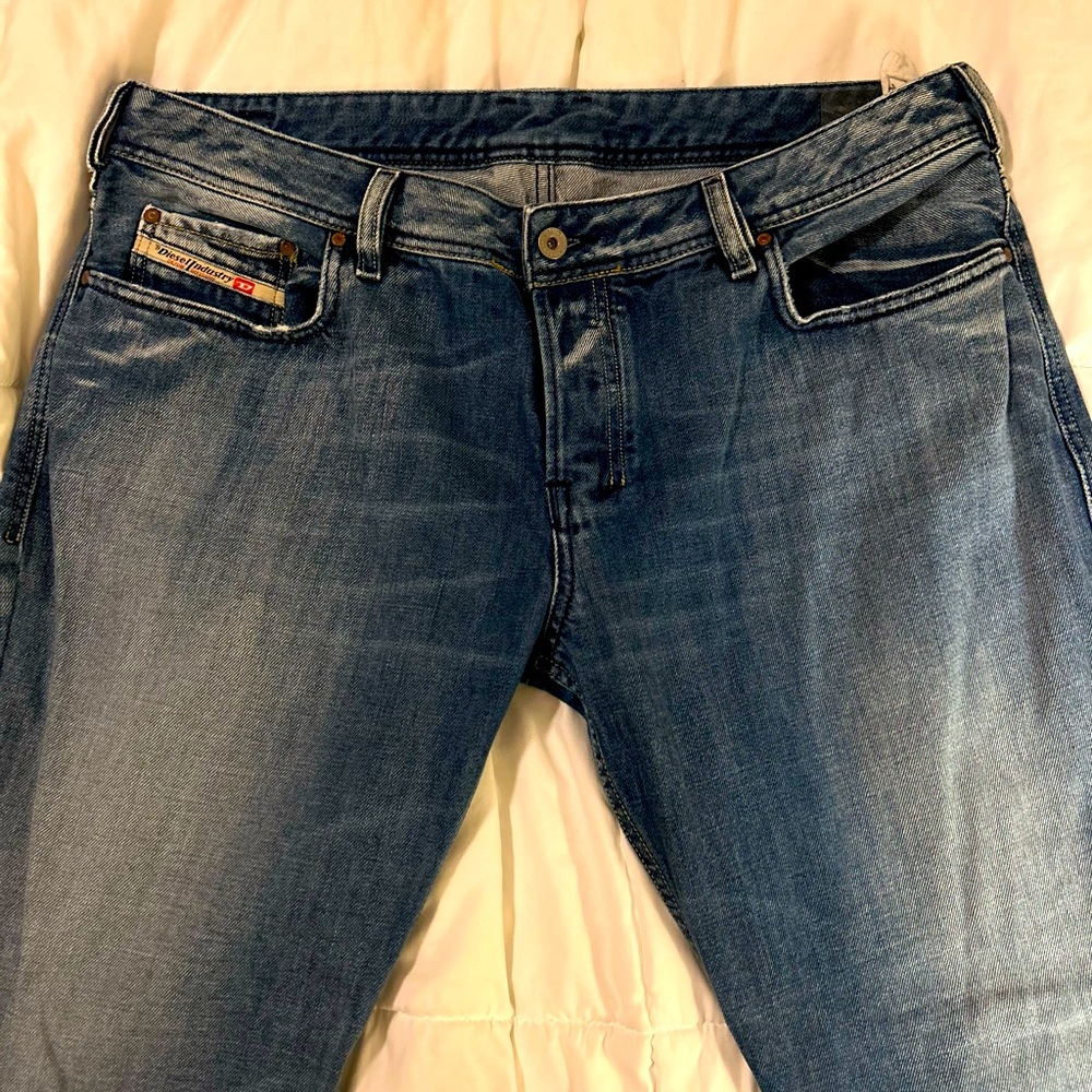 Diesel - Zathan Button Fly Slim Denim Jeans